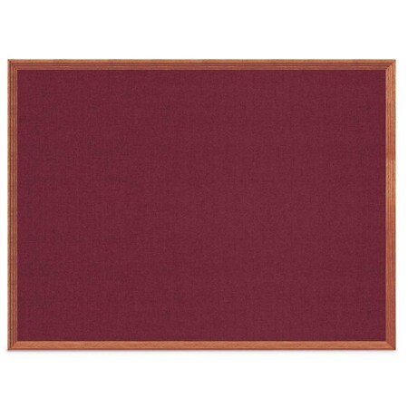 United Visual Products Decor Wood Combo Board, 60"x48", Walnut/Black Porcelain & Surf UV704DEFAB-WALNUT-BLKPORC-SURF